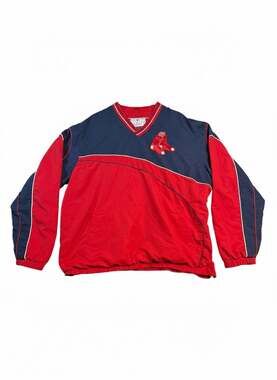 Vintage Boston Red Sox MLB Genuine Merchandise Pullover Windbreaker Jacket XL
